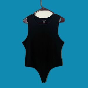 American Eagle Outfitters Black Sleeveless Fitted Bodysuit